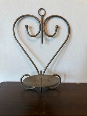 Heart-Shaped Wall Metal Candle Holder